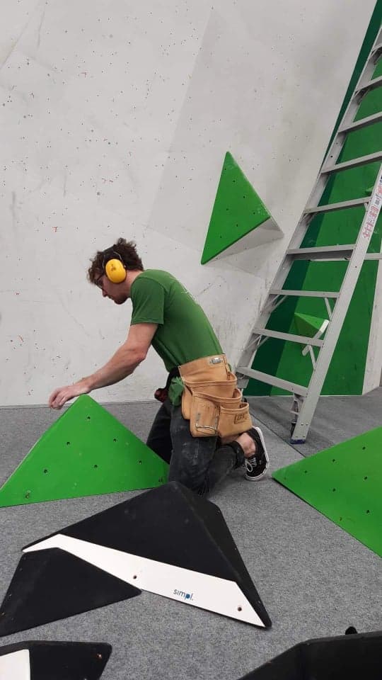 Route setter at work