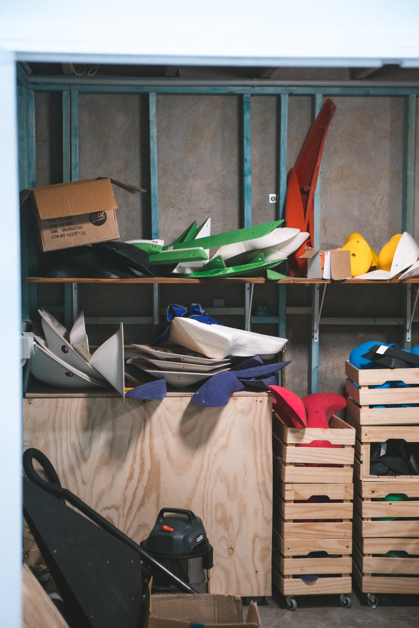 Climbing holds display